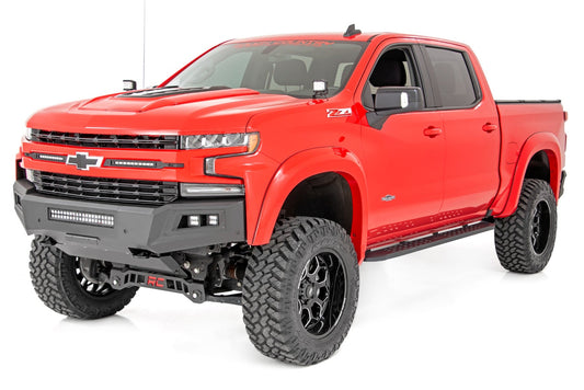 RPT2 Running Boards Crew Cab Black Silverado/Sierra 1500/2500HD/3500HD (19-26) Rough Country-1