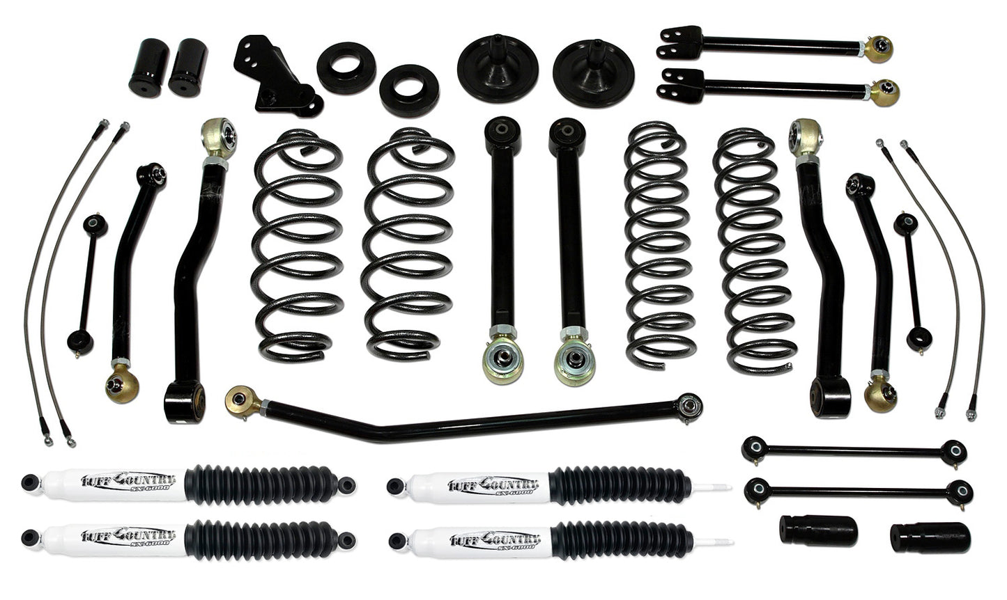 4 Inch Lift Kit 07-18 Jeep Wrangler JK 4 Door Only Performance Lift Kit EZ-Flex Tuff Country-4