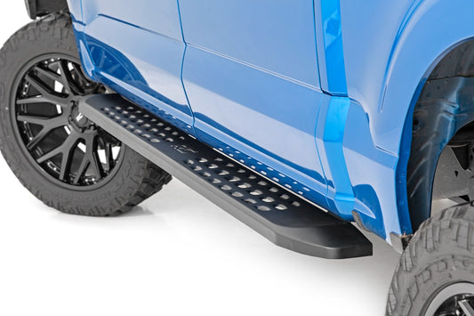 RPT2 Running Board Crew Cab Black Ford F-150/Lightning/F-250/F-350/Raptor (15-26) Rough Country
