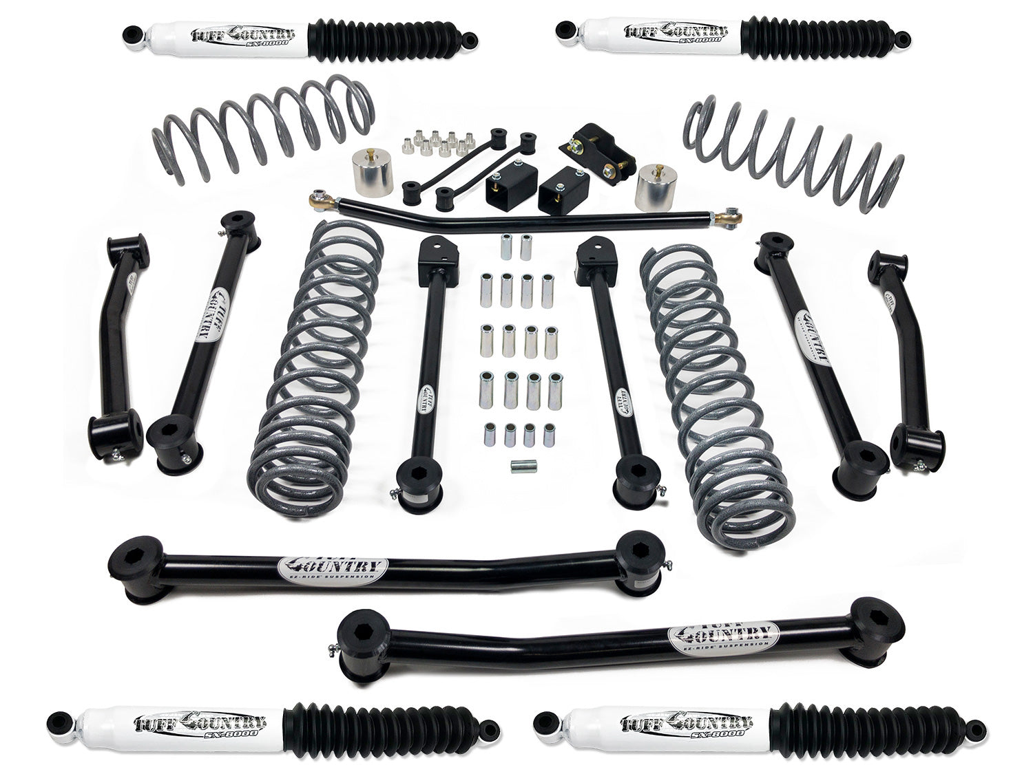 4 Inch Lift Kit 18-19 Jeep Wrangler JLU 4 Door Models Only Tuff Country