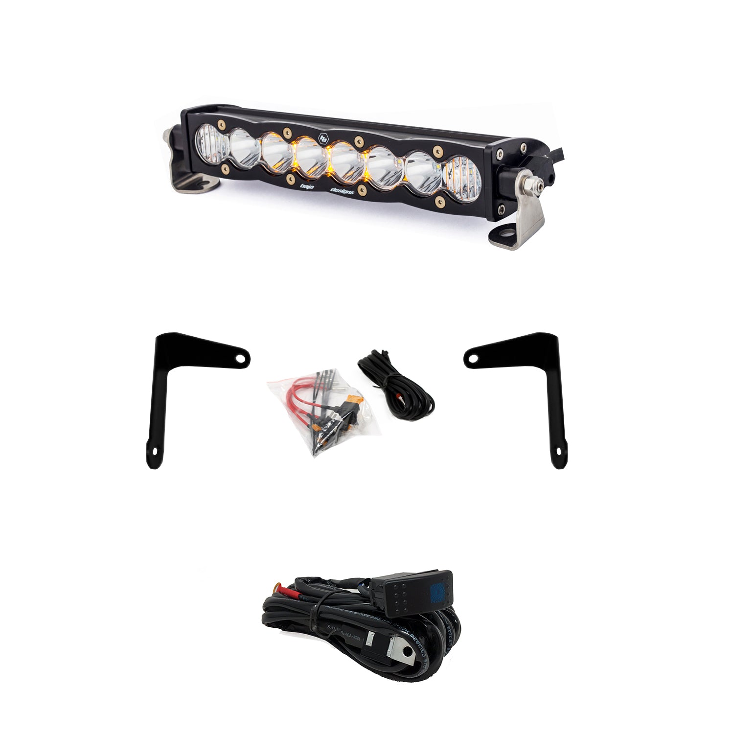 Can-Am X3 Shock Mount Kit w/10 Inch S8 Light Bar Clear Baja Designs ...