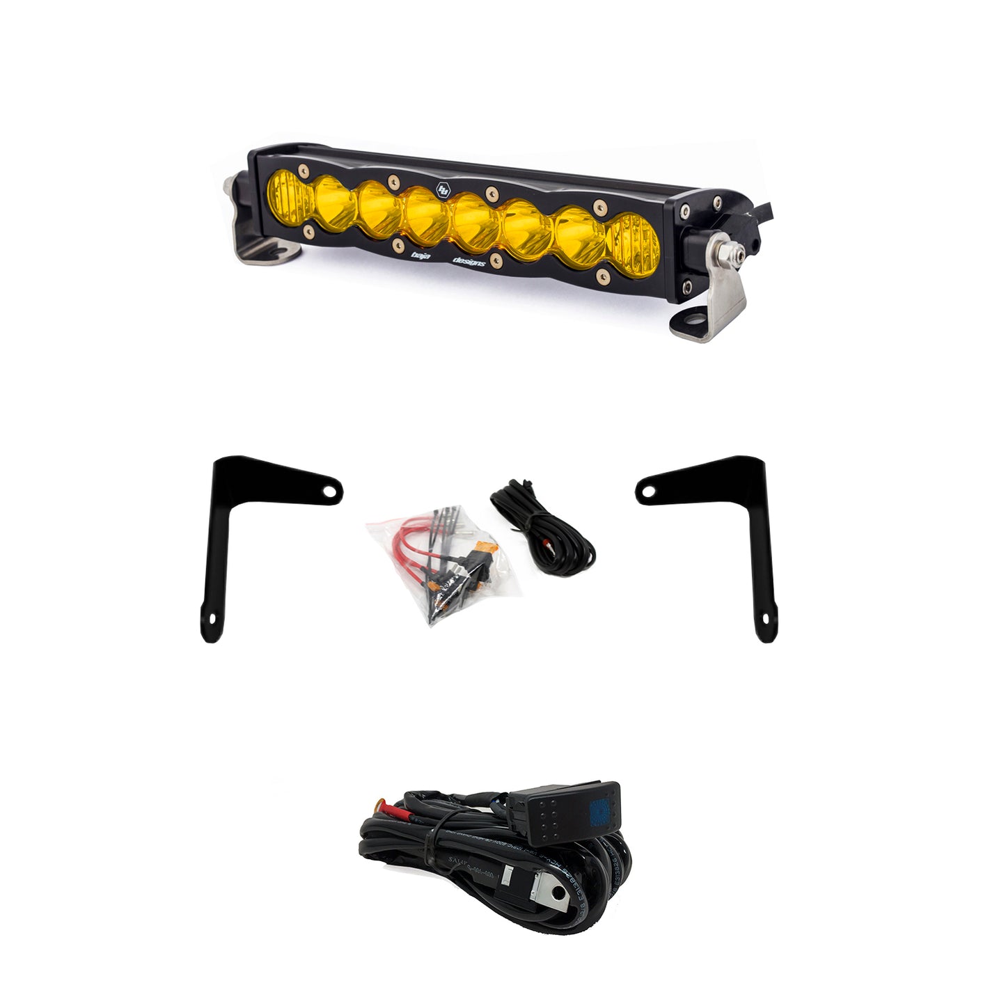 Baja Designs Can-Am X3 Shock Mount Kit w/10in S8 Light Bar Baja Amber Baja Designs