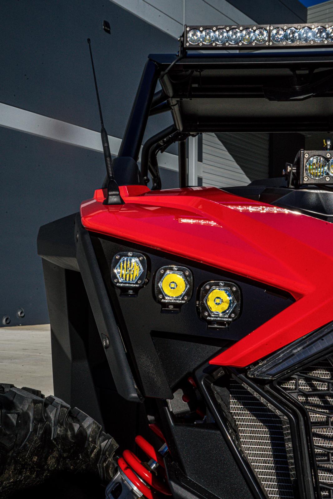 S1 LED Headlight Kit 20-24 RZR Pro XP 22-24 RZR Pro R/Turbo R Multi-Pattern Clear Baja Designs-1