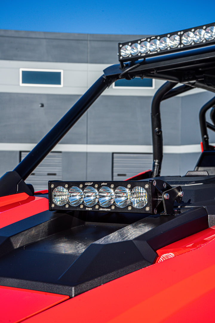 Polaris RZR Pro XP Hood Light Mount Kit 10 Inch OnX6+ Baja Designs-1