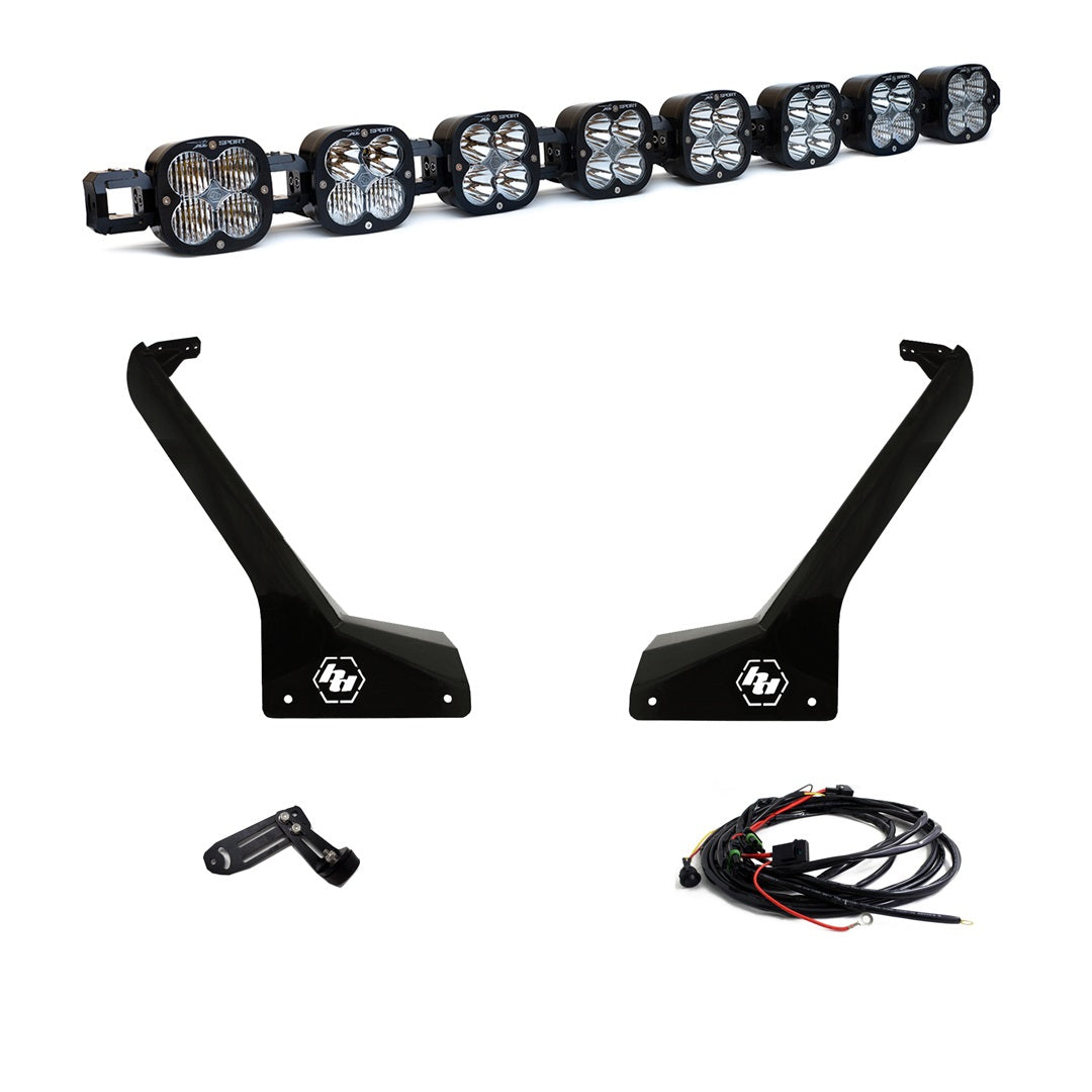 Jeep JL/JT Roof Bar LED Light Kit 8 XL Linkable Baja Designs-2