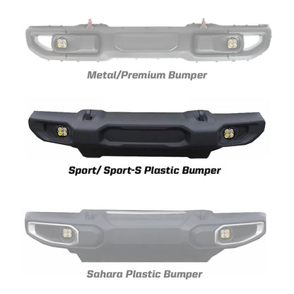 Jeep JL Fog Light Squadron-R SAE 18-Pres Wrangler JL Sport/Sport-S Fog Pocket Kit Amber Baja Designs-1