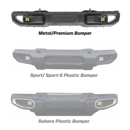 Jeep JL Fog Light Squadron-R 18-Pres Wrangler JL Rubicon Fog Pocket Kit Baja Designs-1