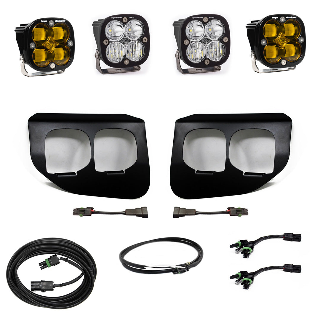 Ford Super Duty (20-On) Fog Lights Dual FPK Amber SAE/Pro DC Baja Designs