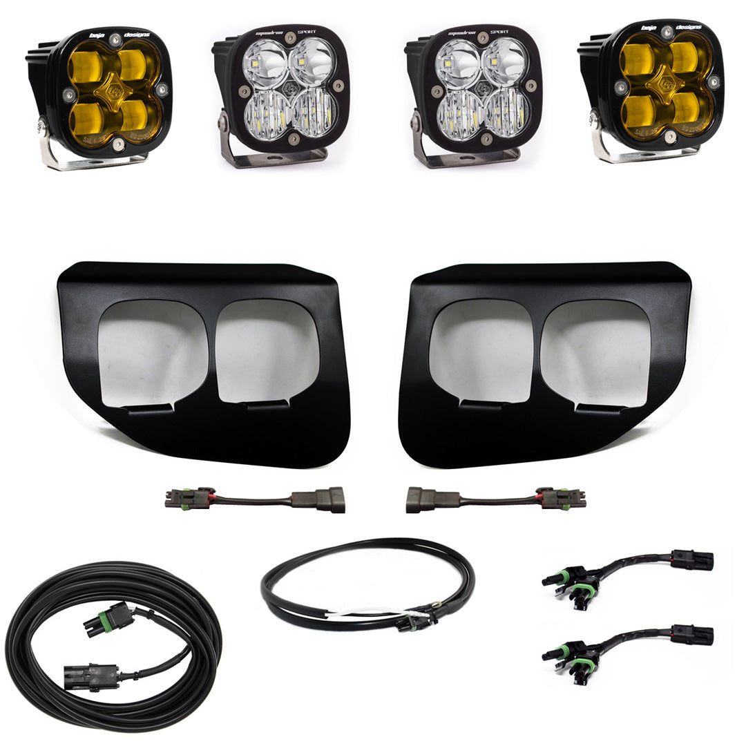 Ford Super Duty (20-On) Fog Lights Dual FPK Amber SAE/Sport DC Baja Designs