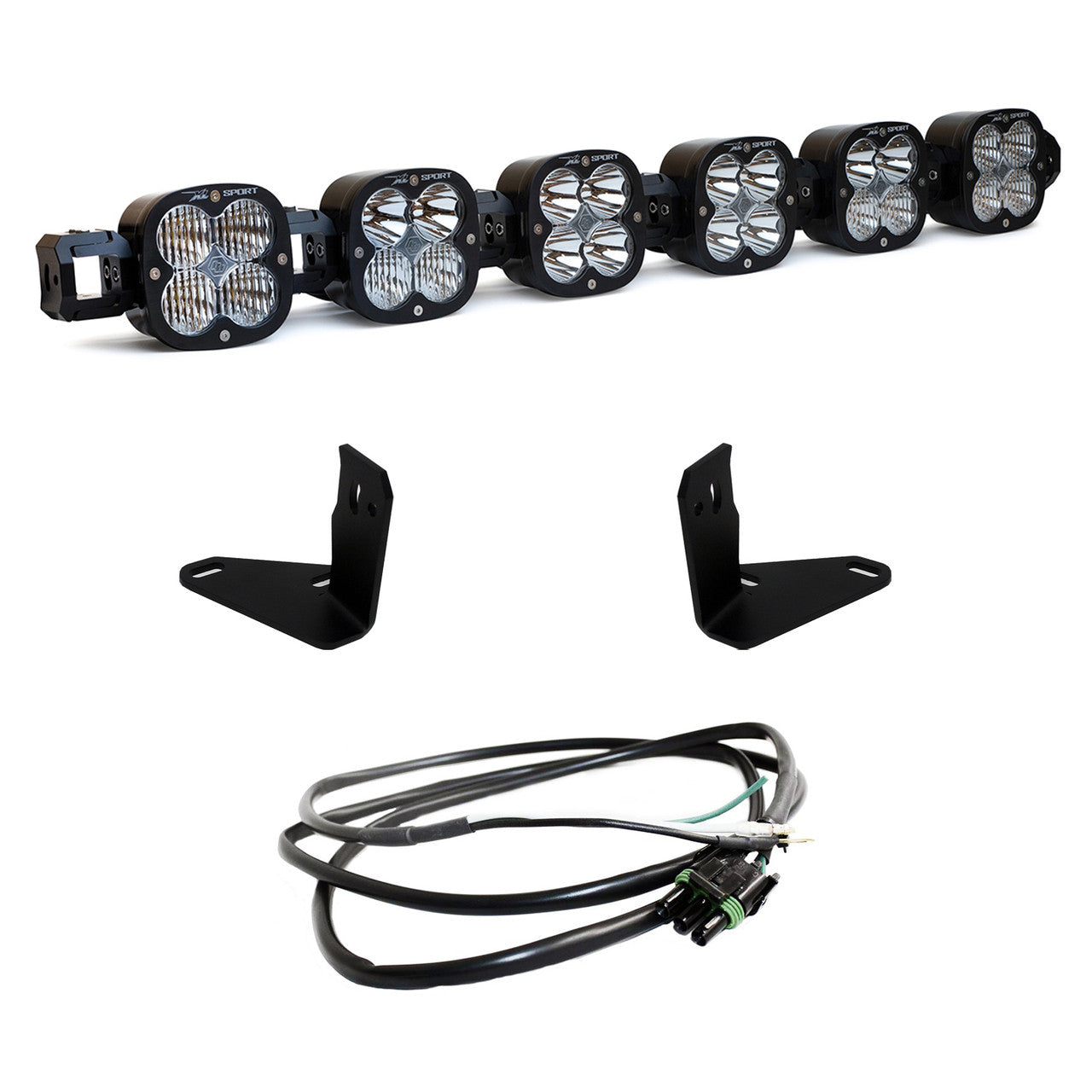 6 XL Linkable Light Bar Kit 21-Up Ford Bronco Steel Bumper Mount w/Upfitter Desgins Baja Designs