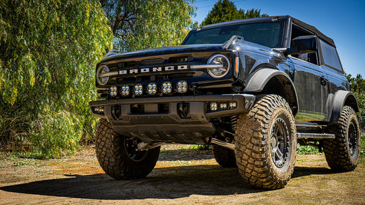 6 XL Linkable Light Bar Kit 21-Up Ford Bronco Steel Bumper Mount w/Upfitter Desgins Baja Designs-1