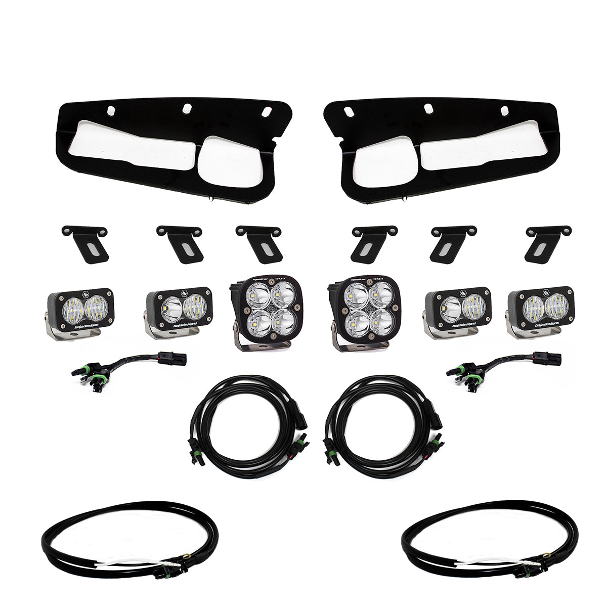 Baja Designs Bronco Fog Pocket Kit 21-Up Ford Bronco Sportsmen w/Upfitter Baja Designs