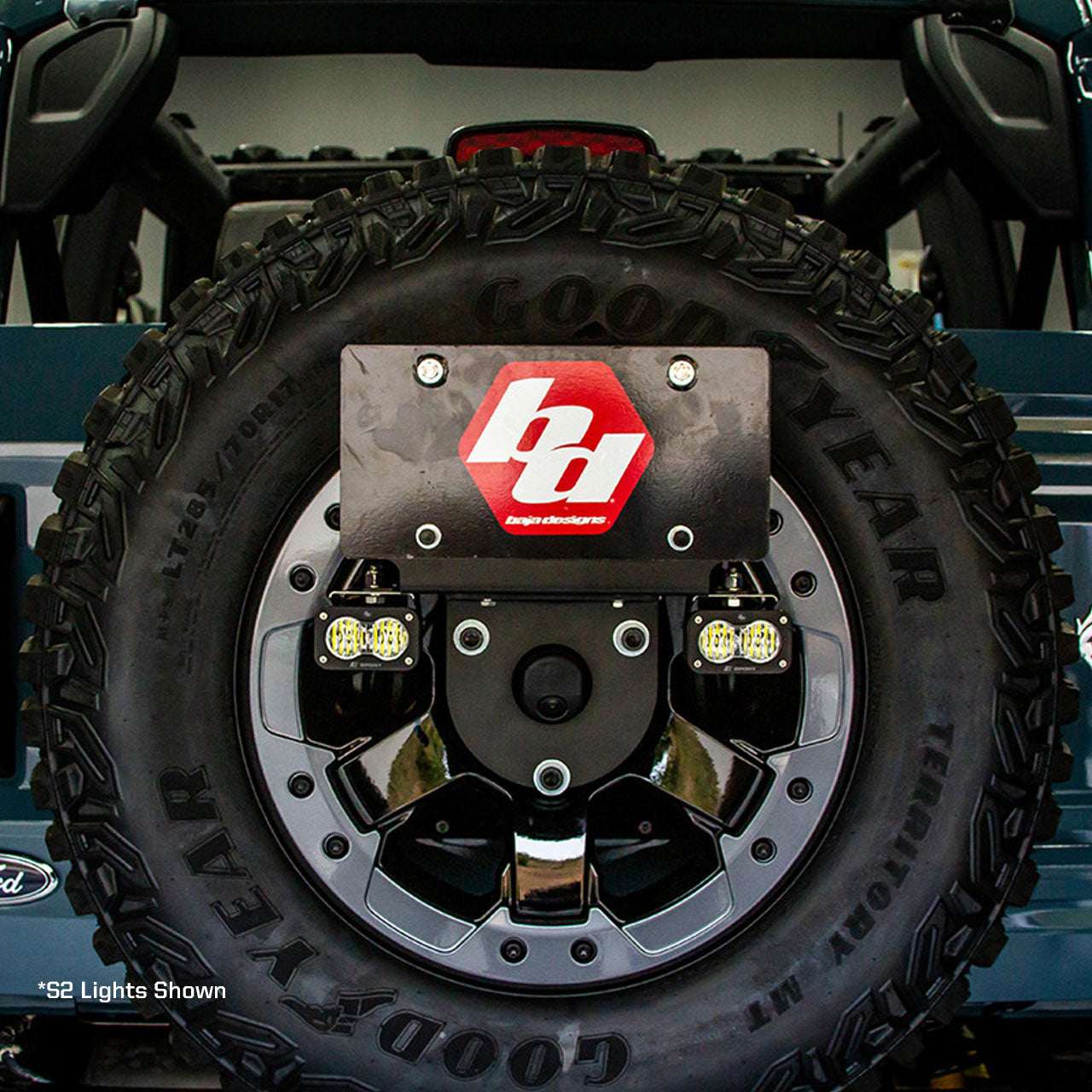 Ford Bronco Dual S1 W/C Reverse Kit w/Lic Plate Baja Designs-1