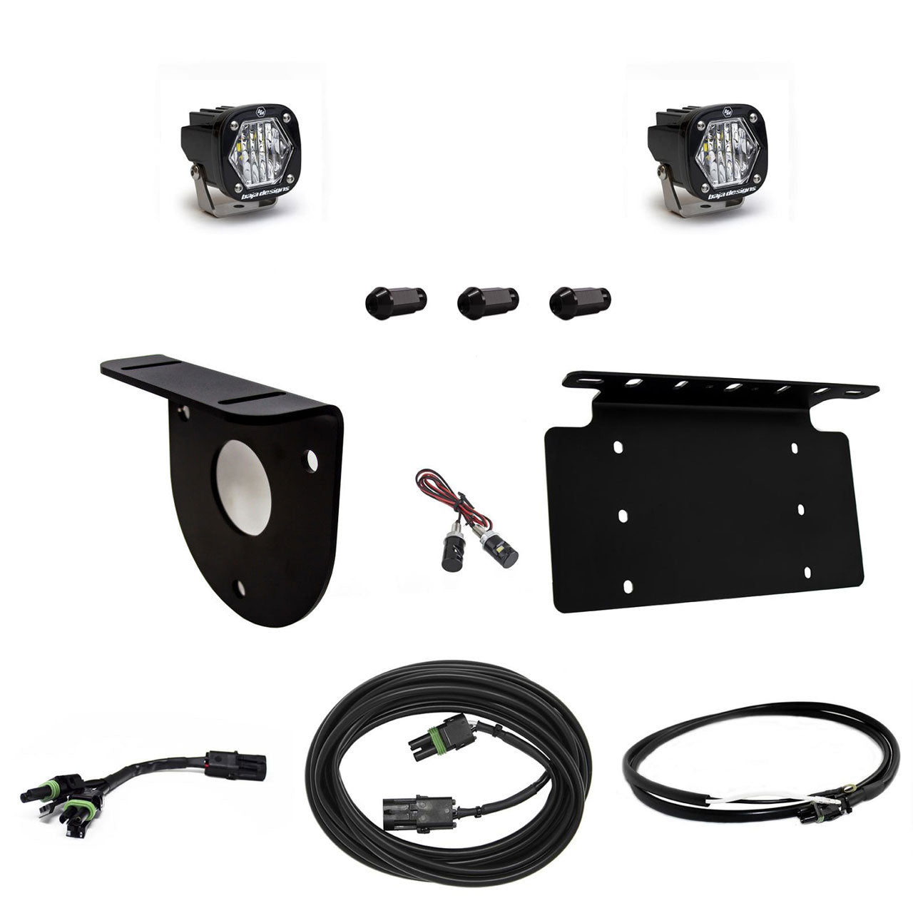 Ford Bronco Dual S1 W/C Reverse Kit w/Lic Plate w/Upfitter Baja Designs-1