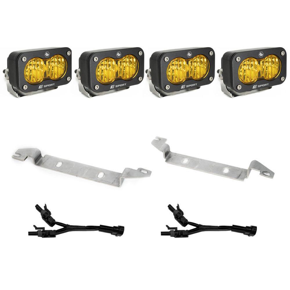 S2 Sport Fog Pocket Kit - 22-Present Toyota Tundra (Wide Cornering; Amber) Baja Designs