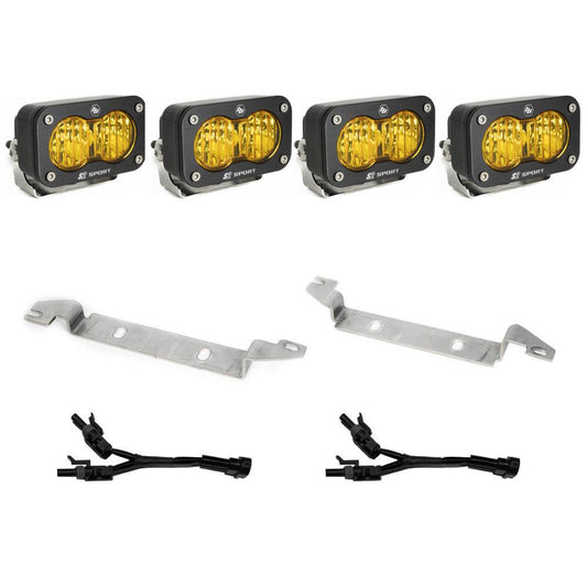 S2 Sport Fog Pocket Kit - 22-Present Toyota Tundra (Wide Cornering; Amber) Baja Designs