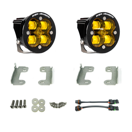 Jeep JK Squadron-R SAE Fog Pocket Light Kit OE Bumper ( Amber)-Jeep 2007-09 Wrangler JK Baja Designs