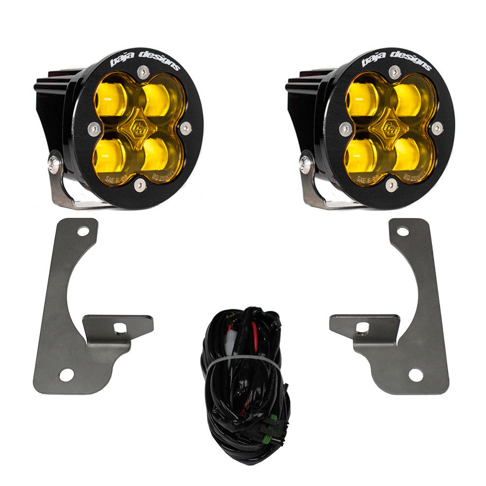 Jeep JK Squadron-R SAE Fog Pocket Light Kit Premium Bumper ( Amber)-Jeep 2007-09 Wrangler JK Baja Designs