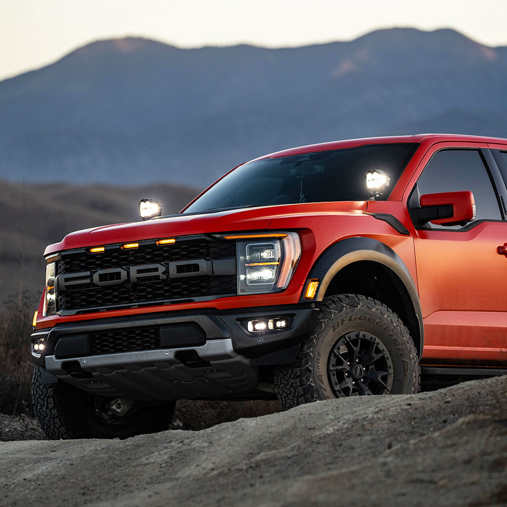 S2 SAE Amber/S2 Pro Fog Pocket Kit Fits 21-On Ford Raptor Baja Designs-1