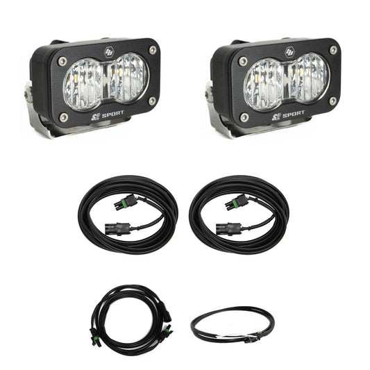 S2 Sport W/C Reverse Kit w/ Upfitter Wide Cornering Clear Upfitter Wiring Baja Designs