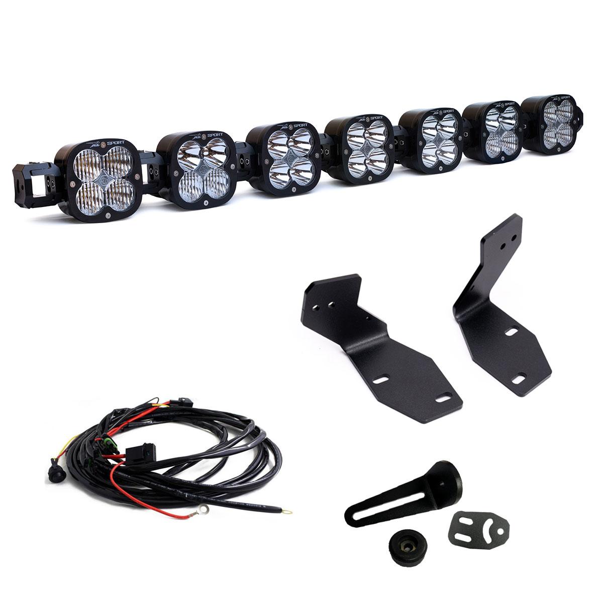 7XL Linkable Bumper Light Kit 2023-On Ford F-250/350 Super Duty Multi-Pattern Clear Wiring Type Toggle Baja Designs