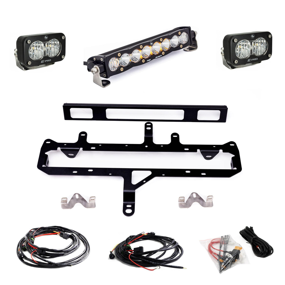 S8 10-inch/S2 Pro Grille Light Kit 2024-On Toyota Tacoma TRD Pro Baja Designs-4