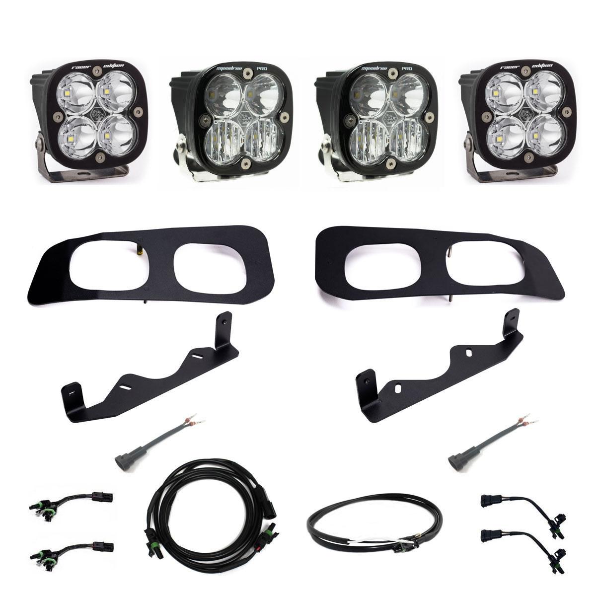 Ford Super Duty 2023-On Dual Unlimited Fog Pocket Upfitter Kit Baja Designs