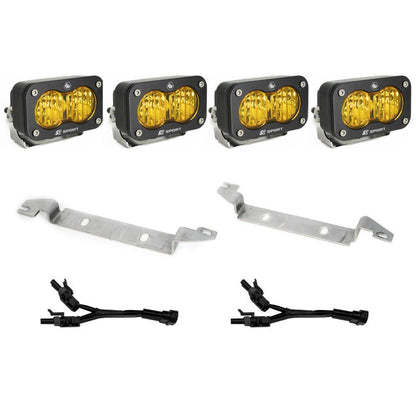 S2 Sport Dual Fog Pocket Light Kit - 24-Present Tacoma (Wide Cornering; Amber) Baja Designs