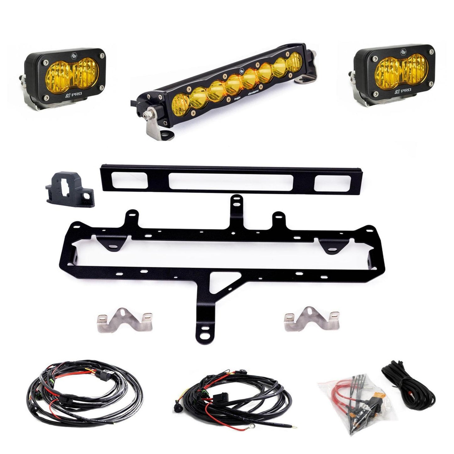 Baja Designs Toyota S8 10 inch Light Bar S2 Pro Grille Conversion Light Kit 2024-On Toyota Tacoma Clear Baja Designs