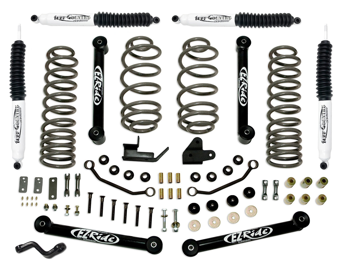4 Inch Lift Kit 97-06 Jeep Wrangler TJ EZ-Ride Lift Kit Tuff Country-1