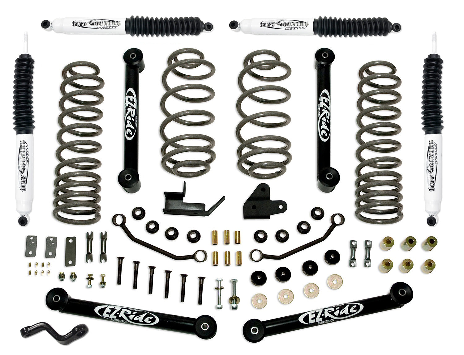 4 Inch Lift Kit 97-06 Jeep Wrangler TJ EZ-Ride Lift Kit Tuff Country-1