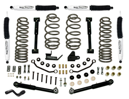4 Inch Lift Kit 97-06 Jeep Wrangler TJ EZ-Flex w/Shocks Tuff Country