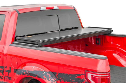 Hard Folding Bed Cover 6.7 Ft Bed 17-21 Ford Super Duty 2WD/4WD Rough Country-3