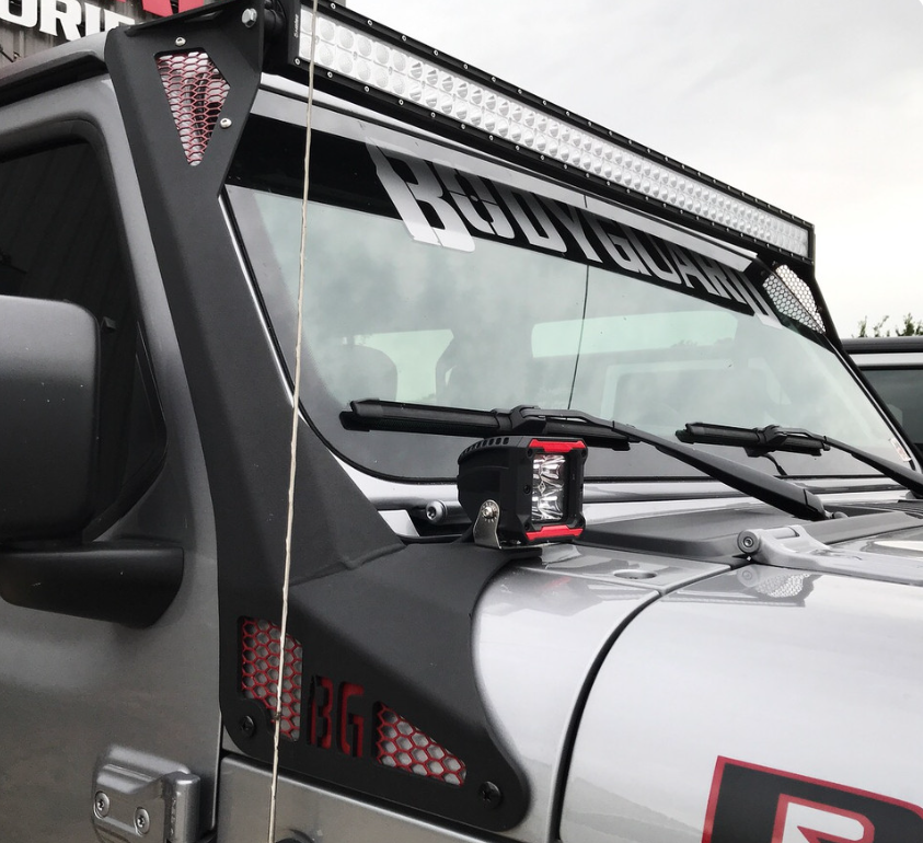 2020-2025 Jeep JT Gladiator A-Pillar Light Bar Bracket Bodyguard Bumpers-7