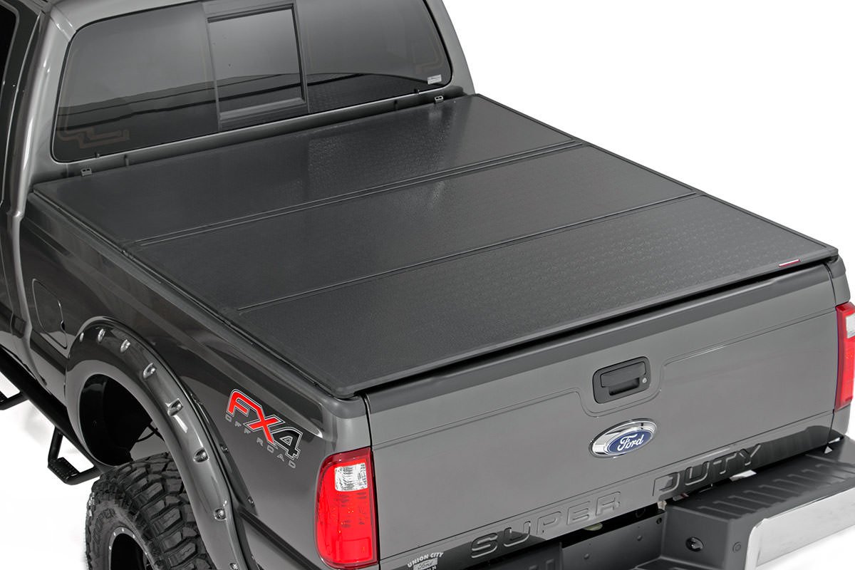 Rough Country Ford Hard Tri-Fold Bed Cover 99-16 F-250/350-6.5 Foot Bed w/o Cargo Mgmt Rough Country