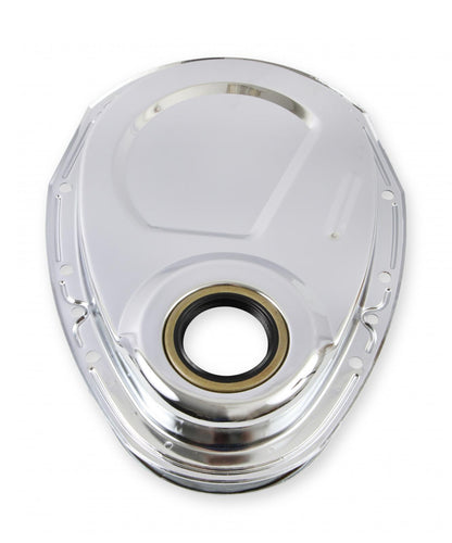 Timing Cover Chrome Fits 1955-1991 Small Block Chevrolet 265-400 and 1980-1995 90 Degree 229-262 V6 Mr Gasket-4