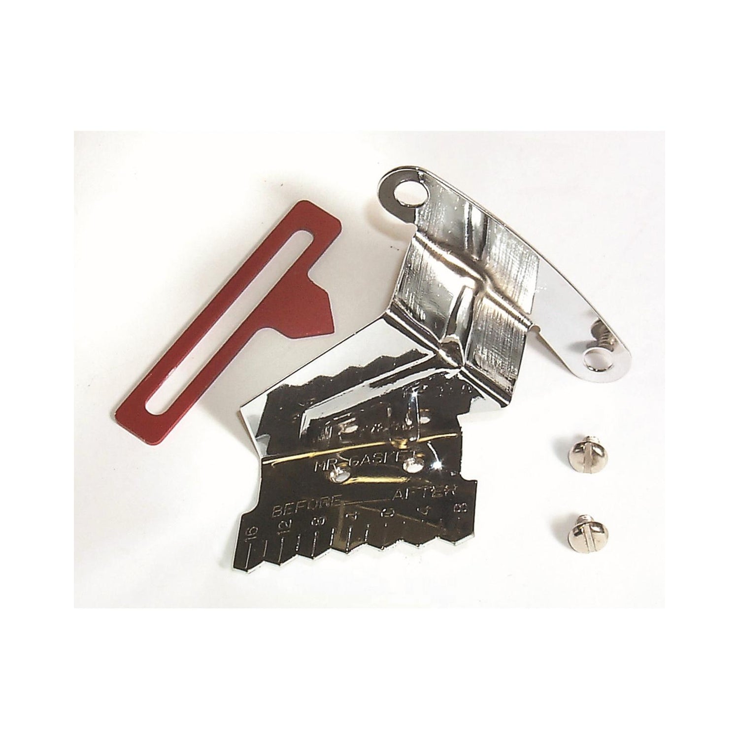 Timing Tab With Adjustable Pointer Chrome Chevrolet Small Block with 8 Inch Balancer Mr Gasket