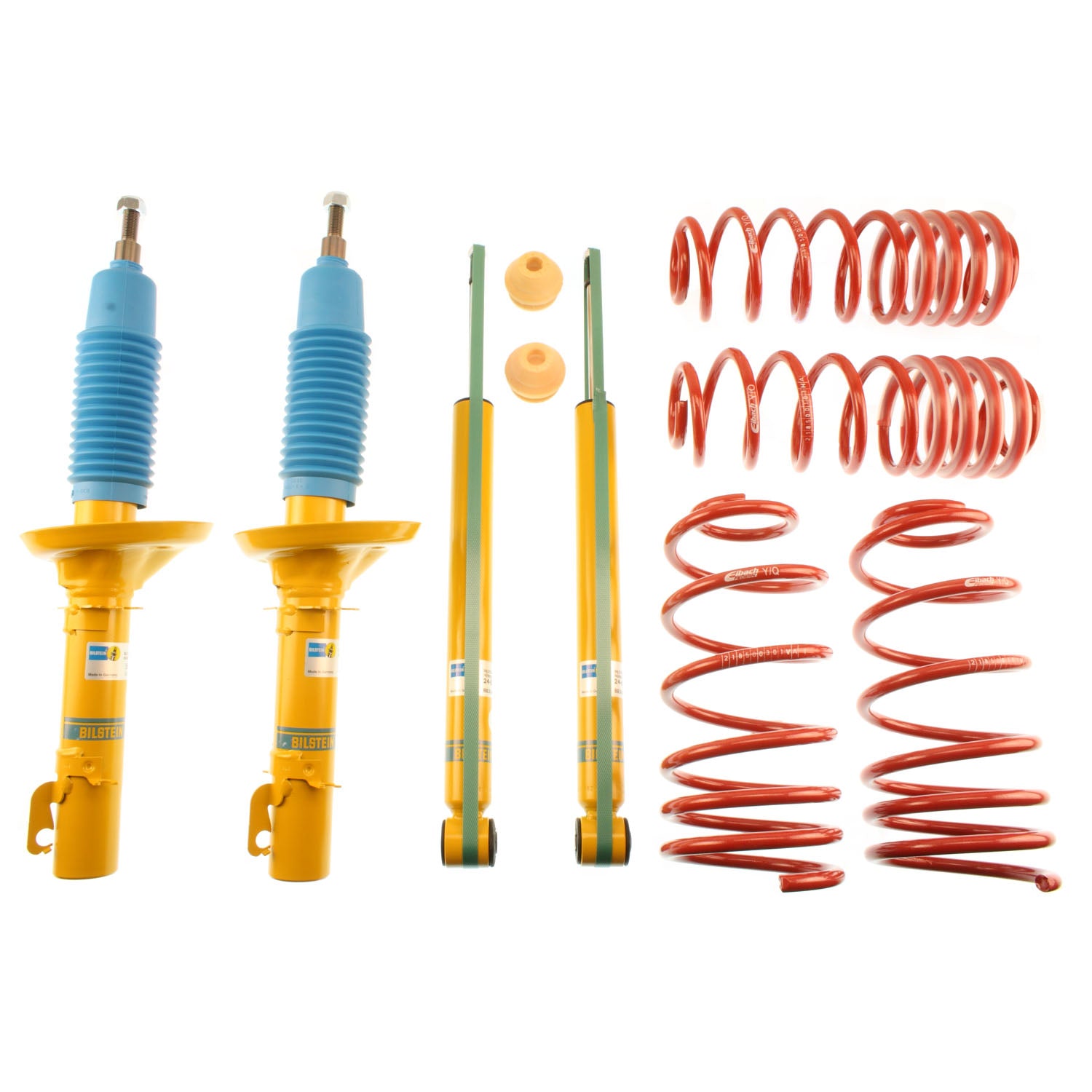 Suspension Kit Volkswagen Golf 2006-1999, Jetta 2005-1999 Monotube Front Lowered Height 25-30mm, up to 1000kg Axle Load Rear Lowered Height 10-15mm, up to 1000kg Axle Load Without Self-Leveling Suspension B12 (Sportline) Bilstein