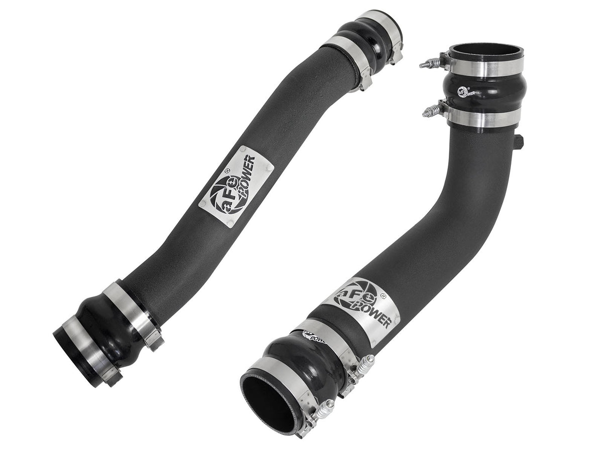 BladeRunner 3 Inch & 3-1/2 Inch Aluminum Hot and Cold Charge Pipe Kit Black Dodge Diesel Trucks 07.5-09 L6-6.7L (td) aFe Power