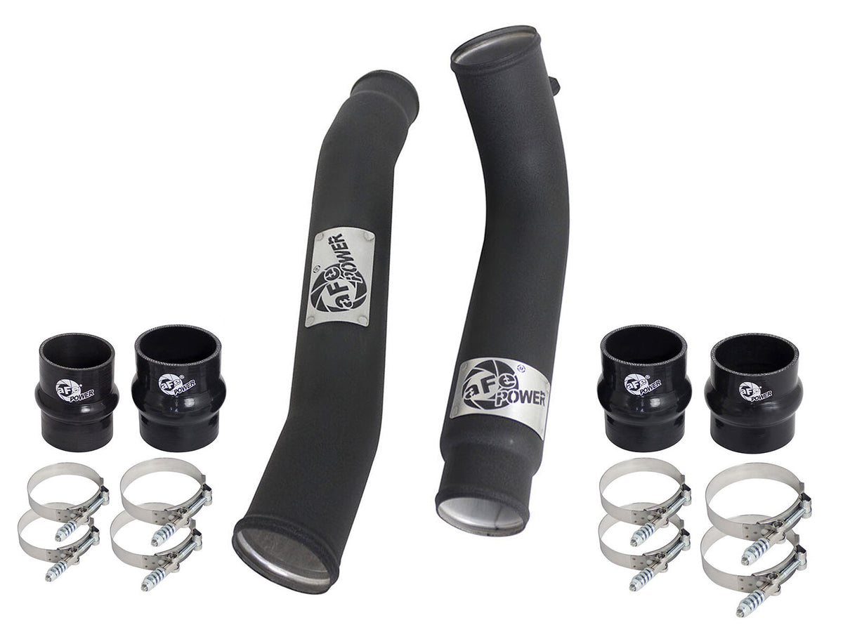 BladeRunner 3 Inch & 3-1/2 Inch Aluminum Hot and Cold Charge Pipe Kit Black Dodge Diesel Trucks 07.5-09 L6-6.7L (td) aFe Power-7