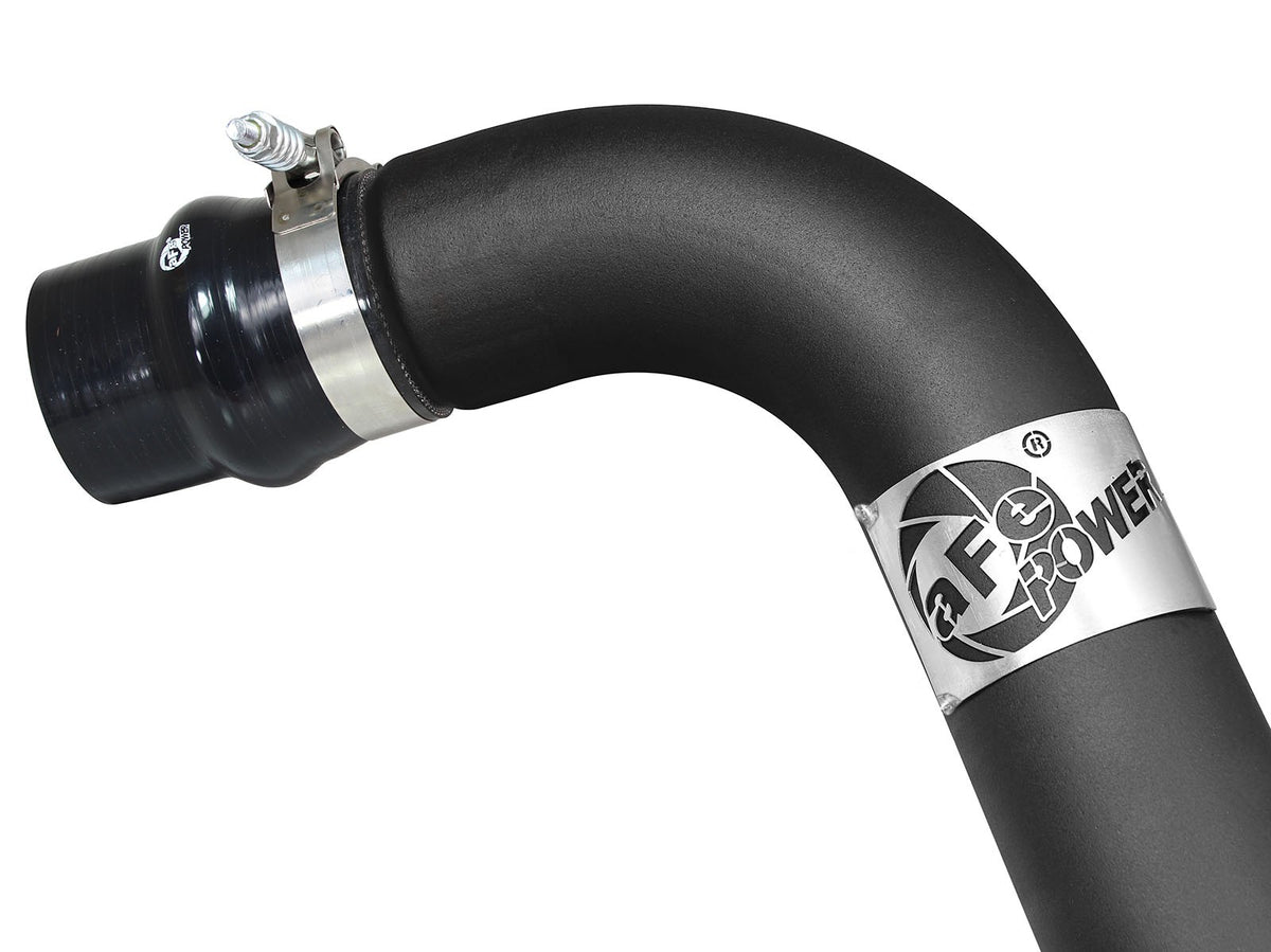 BladeRunner 3 Inch Aluminum Hot Charge Pipe Black GM Diesel Trucks 01-04 V8-6.6L (td) LB7 aFe Power-4