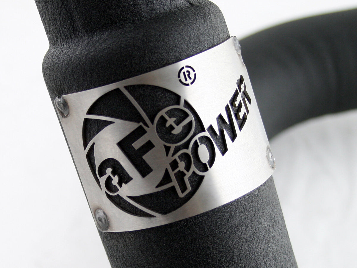 BladeRunner 3 Inch Aluminum Cold Charge Pipe Black GM Diesel Trucks 02-04 V8-6.6L (td) LB7 aFe Power-2