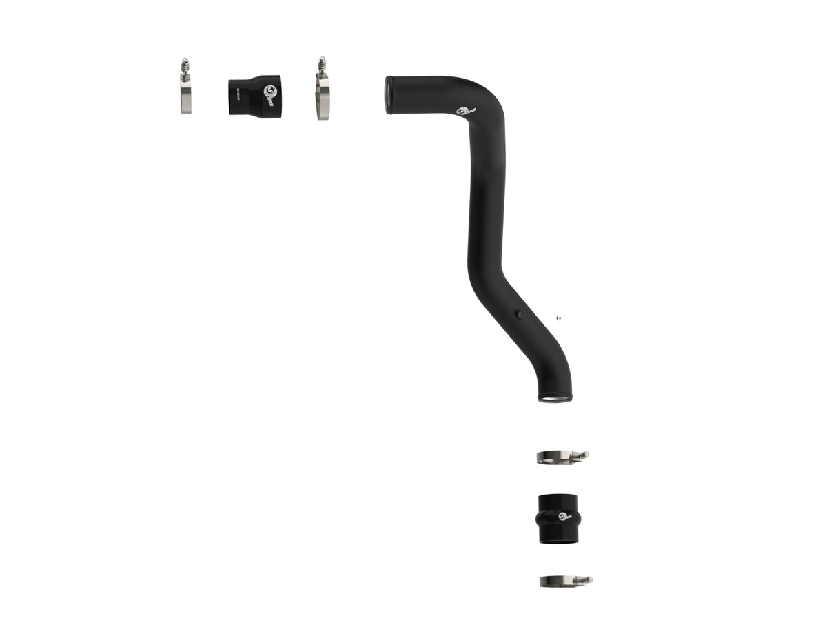 BladeRunner 3 Inch Aluminum Hot Charge Pipe Black GM Diesel Trucks 04.5-10 V8-6.6L (td) Lly/Lbz/Lmm aFe Power-1