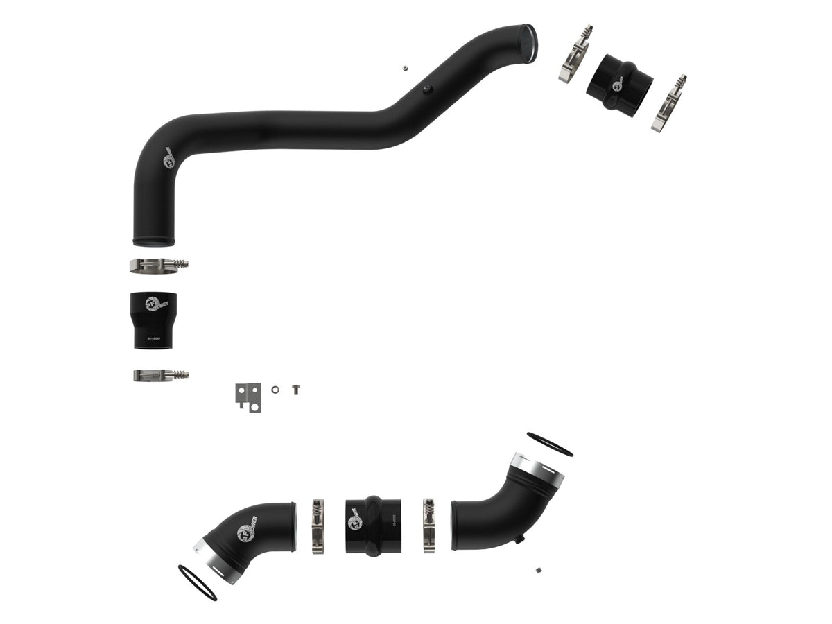 BladeRunner 3 Inch & 3-1/2 Inch Aluminum Hot and Cold Charge Pipe Kit GM Diesel Trucks 06-10 V8-6.6L (td) Lbz/Lmm aFe Power-8