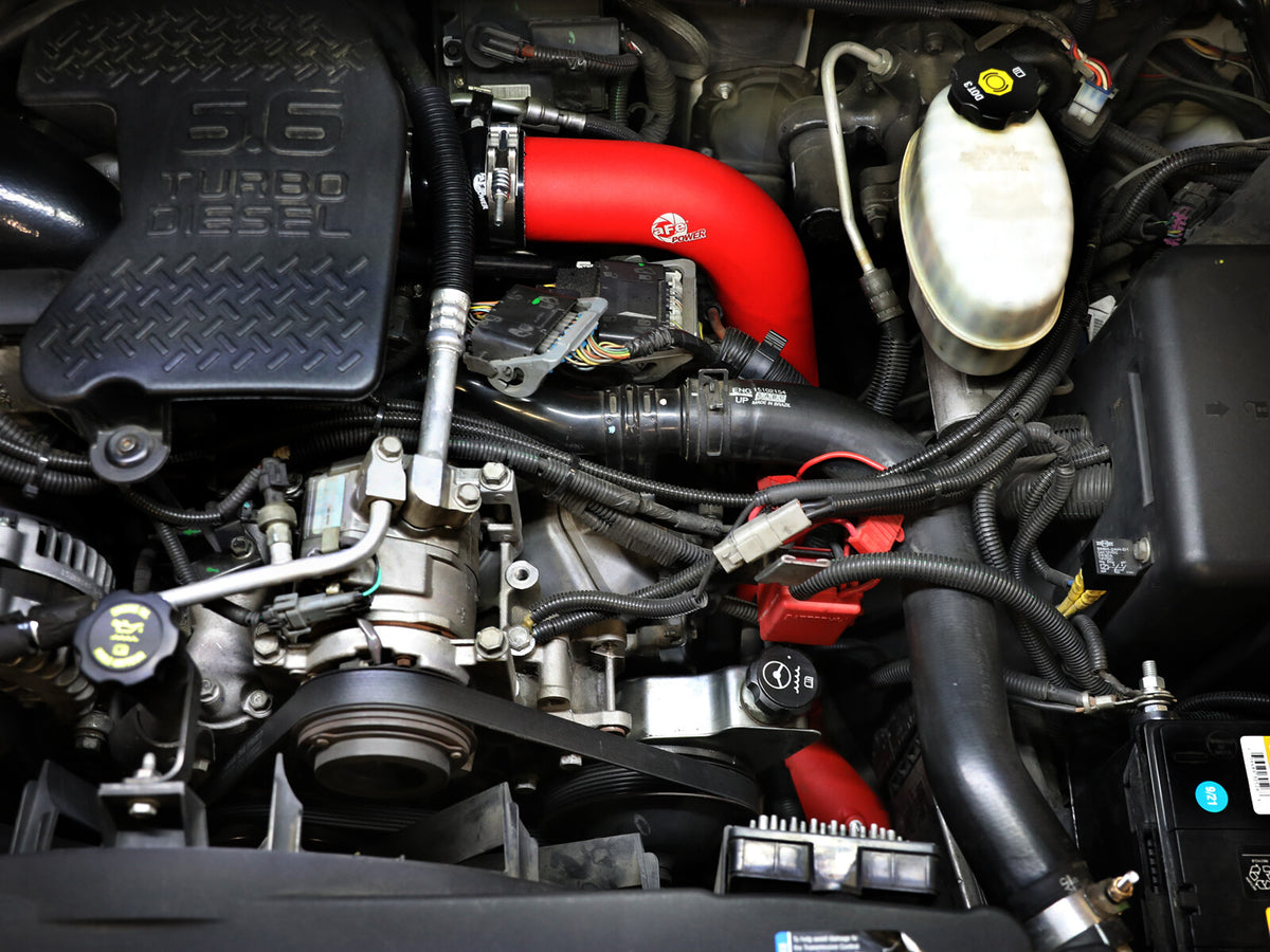 BladeRunner 3 Inch & 3-1/2 Inch Aluminum Hot and Cold Charge Pipe Kit GM Diesel Trucks 06-10 V8-6.6L (td) Lbz/Lmm aFe Power-5