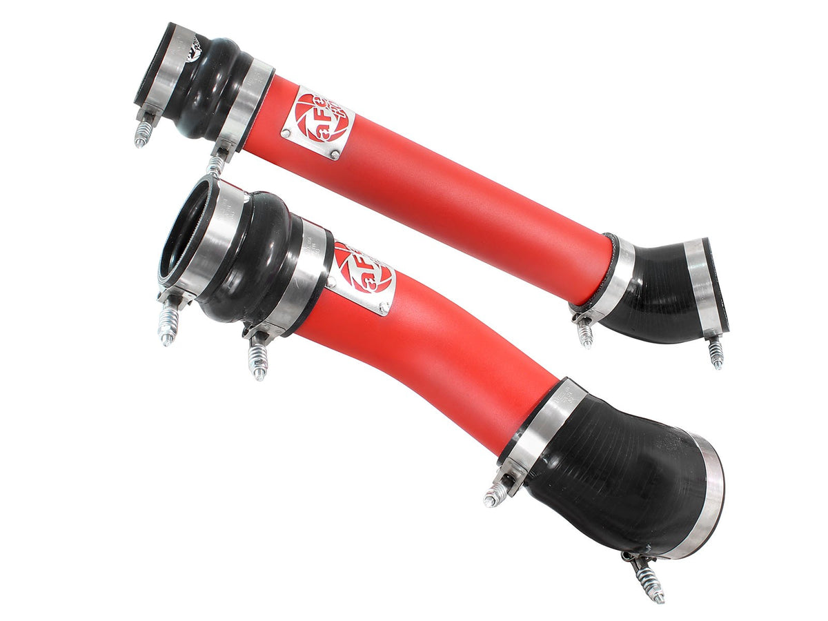 BladeRunner 3 Inch Aluminum Hot and Cold Charge Pipe Kit Red Dodge Diesel Trucks 94-02 L6-5.9L (td) aFe Power-2