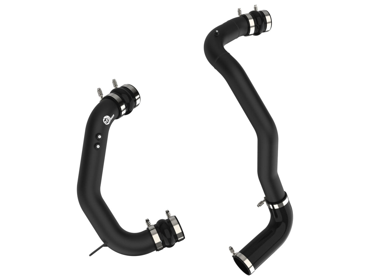 BladeRunner 3 Inch Aluminum Hot and Cold Charge Pipe Kit Black Ford Diesel Trucks 08-10 V8-6.4L (td) aFe Power