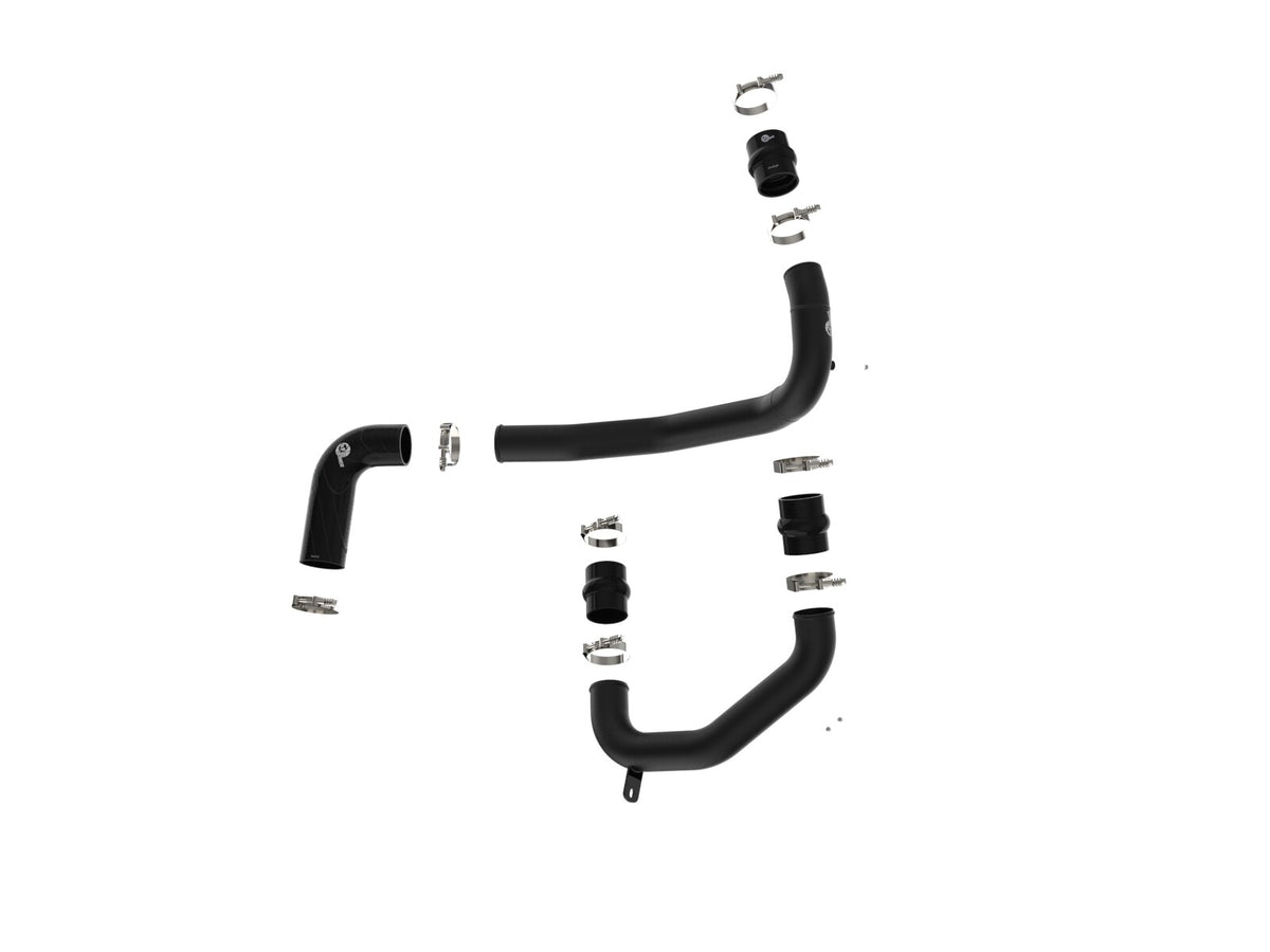 BladeRunner 3 Inch Aluminum Hot and Cold Charge Pipe Kit Black Ford Diesel Trucks 08-10 V8-6.4L (td) aFe Power-1