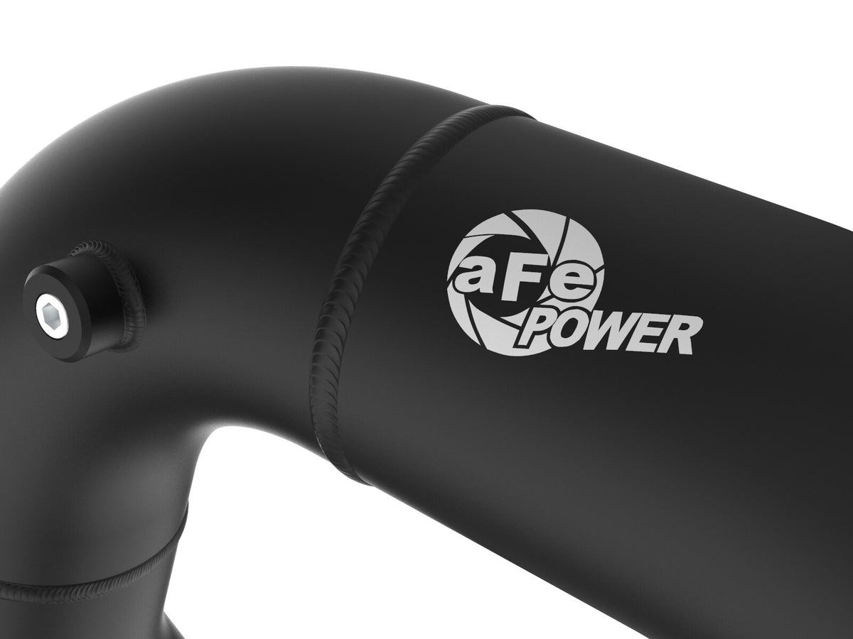BladeRunner 3 Inch Aluminum Hot Charge Pipe Black Ford Diesel Trucks 08-10 V8-6.4L (td) aFe Power-2