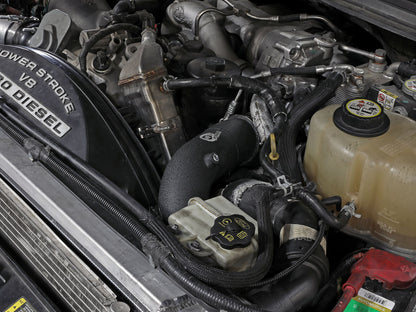 BladeRunner 3 Inch Aluminum Hot Charge Pipe Black Ford Diesel Trucks 08-10 V8-6.4L (td) aFe Power-6